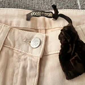 Roberto Cavalli Cream Color Skinny Jeans